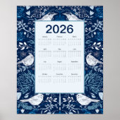 2026 Birds Calendar Poster (Voorkant)