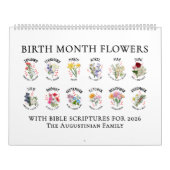 2026 BIRTH MONTH FLOWERS Christian Bible Verse Kalender (Hoes)