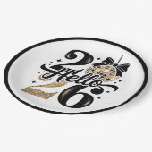 2026 Black And Gold New Year Papieren Bordje (Gekanteld)