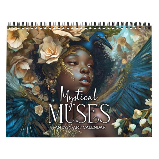 2026 Black Fantasy Art Mystieke Muzen Kalender (Hoes)