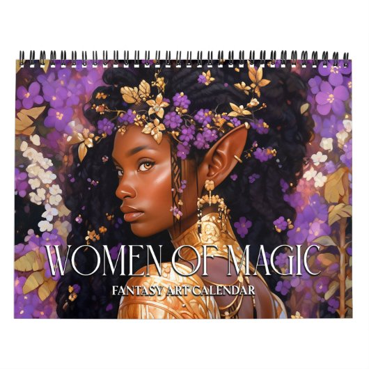 2026 Black Fantasy Art Vrouwen van Magische Kalend Kalender (Hoes)