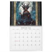 2026 Black Fantasy Art Vrouwen van Magische Kalend Kalender (Feb 2026)