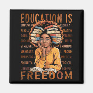 2026 Black History Month T-shirt voor vrouwen Ik b Magneet