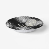 2026 Black Silver Glitter New Year's Eve Party  Papieren Kommen (Gebogen)