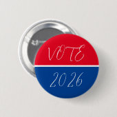 2026 Blauw Rood Verkiezingen Ronde Button 5,7 Cm (Voorkant /achterkant)