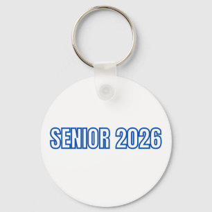 2026 Blauwe Varsity Senior Aangepaste Naamsleutelh Sleutelhanger