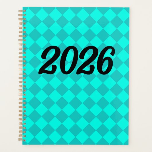 2026 Blauwgroen Planner (Voorkant)