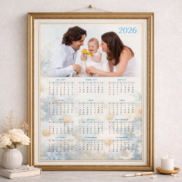 2026 Bloemencalender met familiefoto Poster