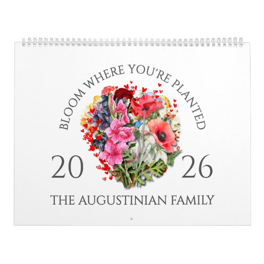 2026 BLOOM WHERE PLANTED Christian Birth Month Kalender (Hoes)