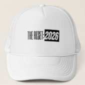 2026 – Bold Minimal Typography Hat Trucker Pet (Voorkant)