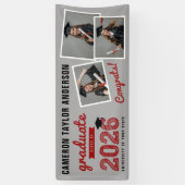 2026 Bold Sketch 3 Foto Collage Afstudeerfeest Spandoek (Verticaal)