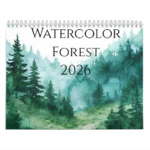2026 Bos Aquarellen Kalender: Een Jaar van Serenit