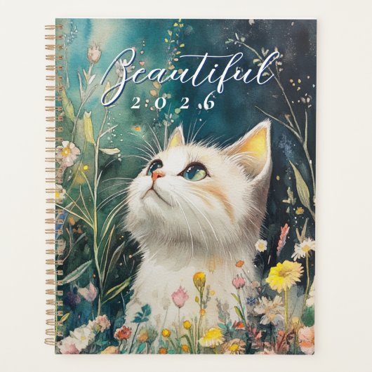 2026 Botanical Cat Planner | Minimal Cat Planner (Voorkant)