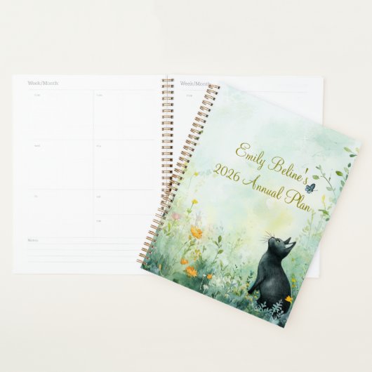 2026 Botanical Cat Planner | Minimal Cat Planner (Display)