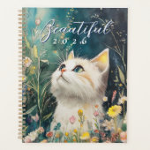 2026 Botanische Kat Planner | Minimalistische Kat (Voorkant)