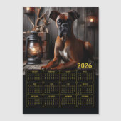 2026 Boxer Hond Kalender – Portret van Rustieke Bl (Voorkant)