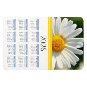 2026 Bright Shasta Daisy Bloemenkalender magneet (Horizontaal)