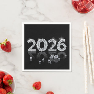 2026 Briljante Diamanten Luxe Nieuwjaar Servet