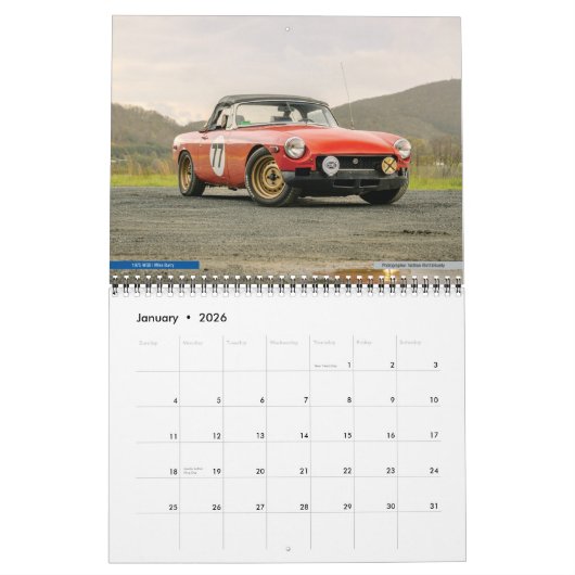 2026 British Classics Calendar Kalender (Jan 2026)