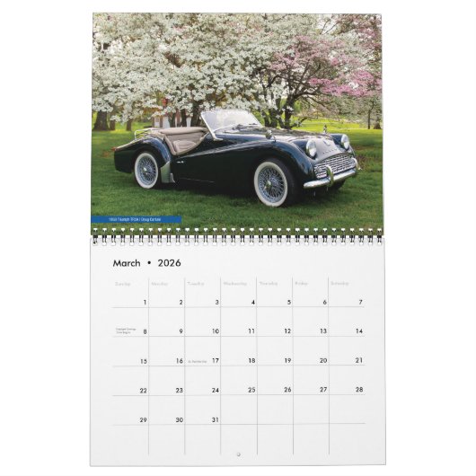2026 British Classics Calendar Kalender (Mar 2026)