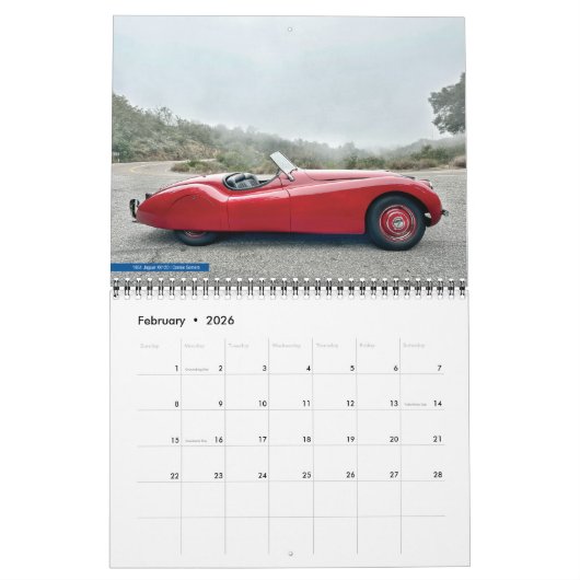 2026 British Classics Calendar Kalender (Feb 2026)