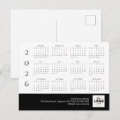 2026 Business Logo Calendar Briefkaart (Voorkant / Achterkant)