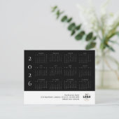2026 Business Logo Calendar Briefkaart (Staand voorkant)