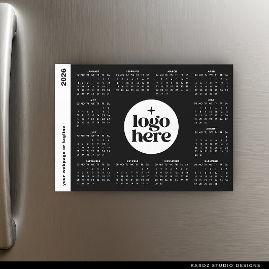 2026 Business Logo Full Year Magnetic Calendar