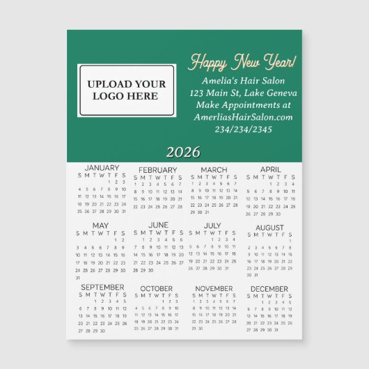 2026 Business Logo Mini Calendar (Voorkant)