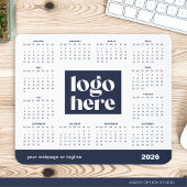 2026 Business Logo Navy Blue Voljaarskalender Muismat