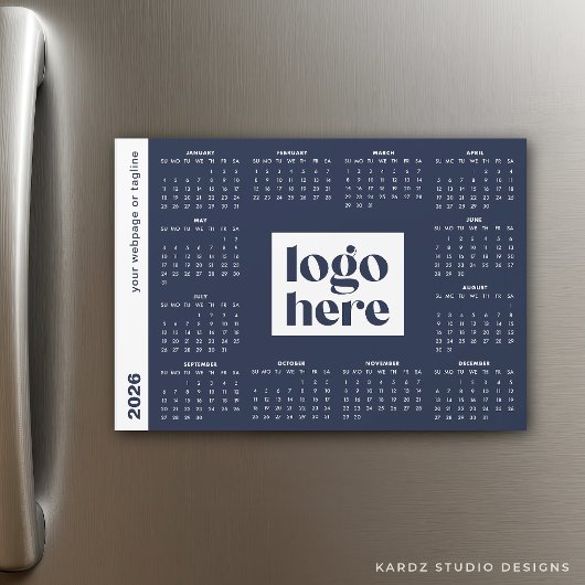 2026 Business Navy Blue Branded Voljaar Kalender