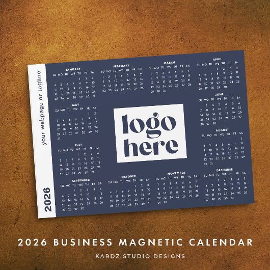2026 Business Navy Blue Branded Voljaar Kalender