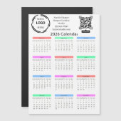 2026 Business Your Logo QR Calendar Colorful Moder (Voorkant / Achterkant)