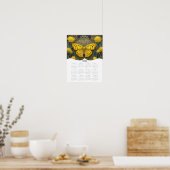 2026 Butterfly Fantasy Art Volledige jaarkalender Poster (Keuken)