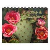 2026 Cactus & Succulent Flower Wall Kalender (Hoes)