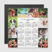 2026 Calendar 10 Photo Collage Family Magnet (Voorkant / Achterkant)