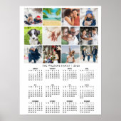 2026 Calendar 12 Photo Collage Poster (Voorkant)