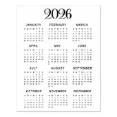 2026 Calendar #1 Four Rows, Three Columns Rubberstempel (Afrduk)