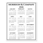 2026 Calendar #3 Four Rows, Three Columns, Name Rubberstempel (Afrduk)