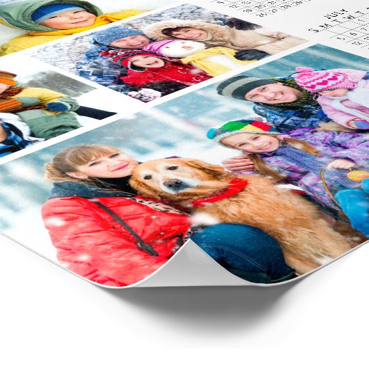 2026 Calendar 4 Photo Simple Poster (Hoek)