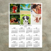 2026 Calendar 6 Photo Collage Modern Poster