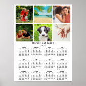 2026 Calendar 6 Photo Collage Modern Poster (Voorkant)