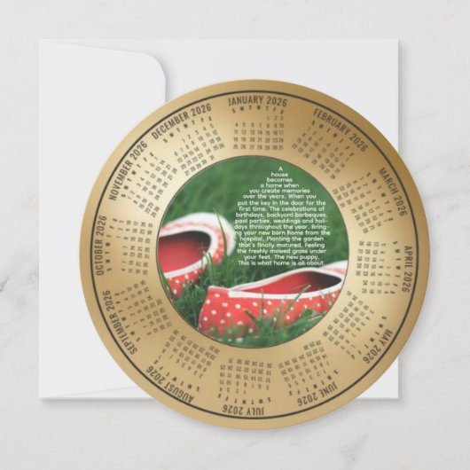 2026 Calendar A House Becomes A Home Feestdagenkaart (Voorkant)