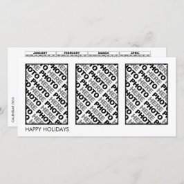2026 Calendar Add 3 Photos Card