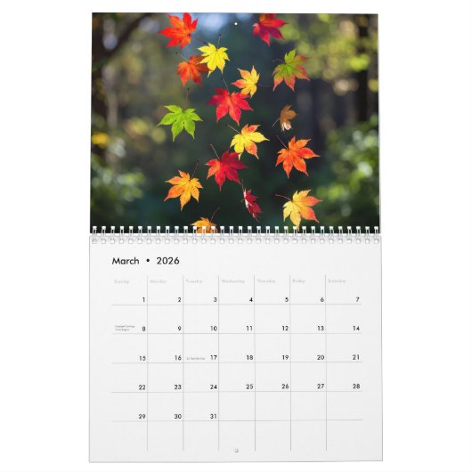 2026 Calendar (Autumn Leaves- Created by Grok) Kalender (Mar 2026)