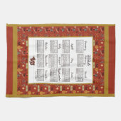 2026 Calendar Chinese Theme Red Repeat Fabric Font Theedoek (Horizontaal)