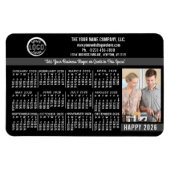 2026 Calendar Custom Business Logo Name Photo Blk Magneet (Horizontaal)