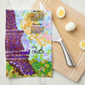 2026 Calendar Eiffel Tower Pointillism Landscape Theedoek (Quarter Fold)