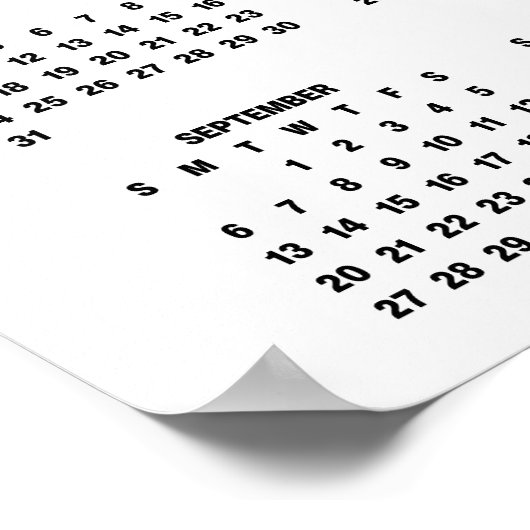 2026 Calendar Elegant Script Name Photo Poster (Hoek)