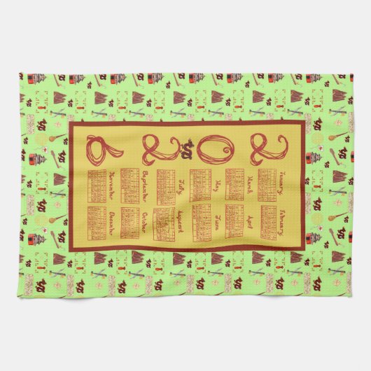 2026 Calendar Fabric Font Chinese Favorites Jade Theedoek (Horizontaal)